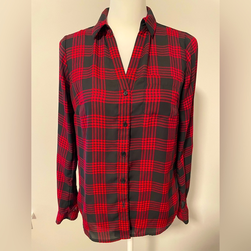 Plaid button down shirt